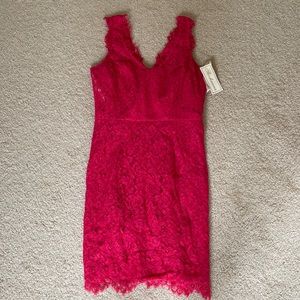 Pink lacey floral Thoshanna formal dress.  Brand new with tags, size 4.